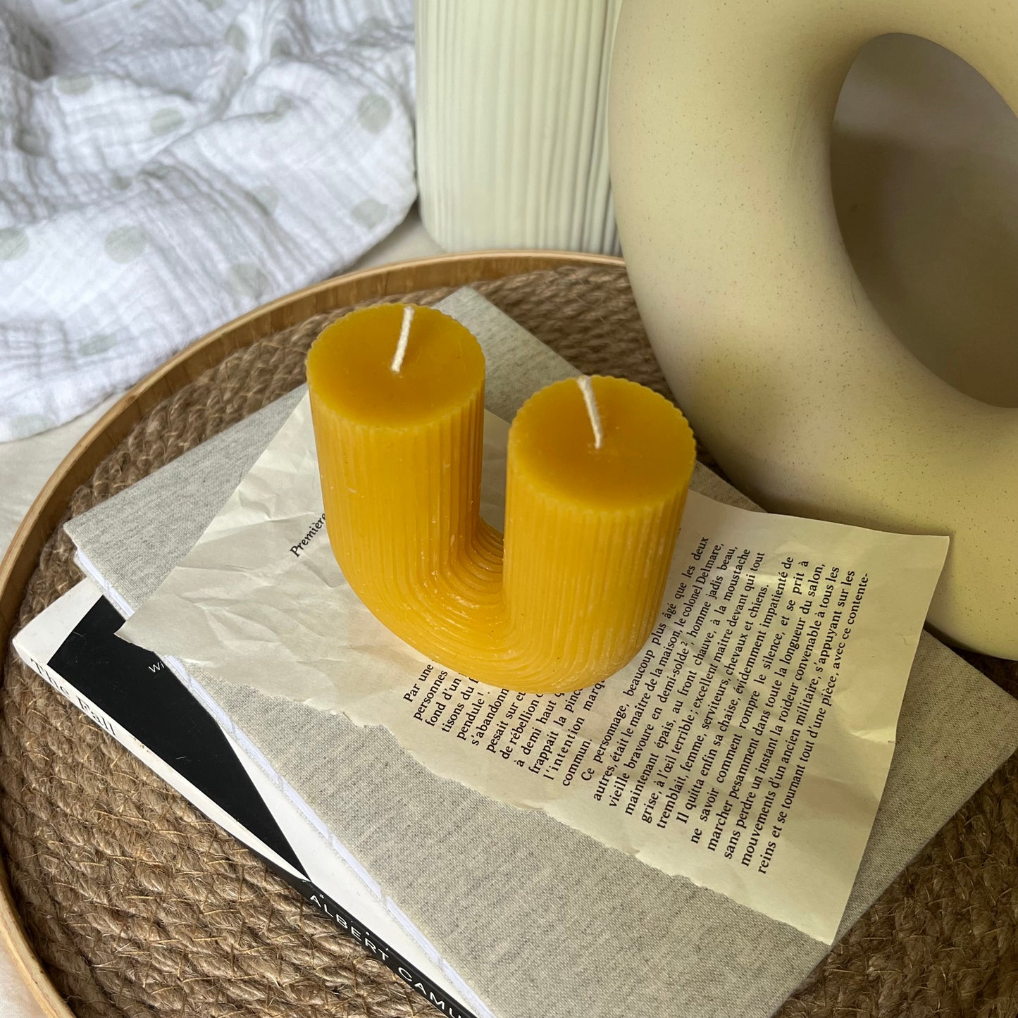 U-shaped candle