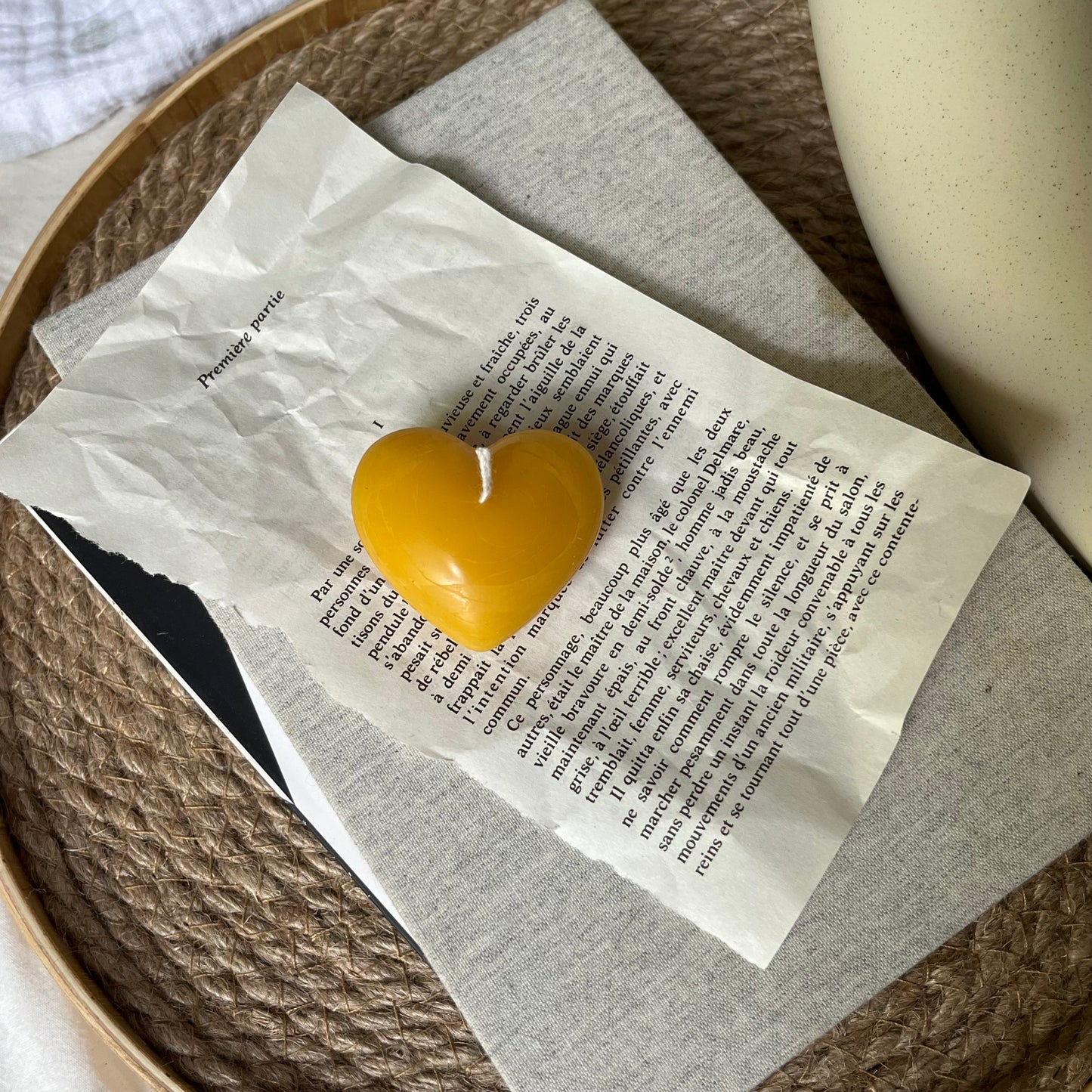 Mini heart candle