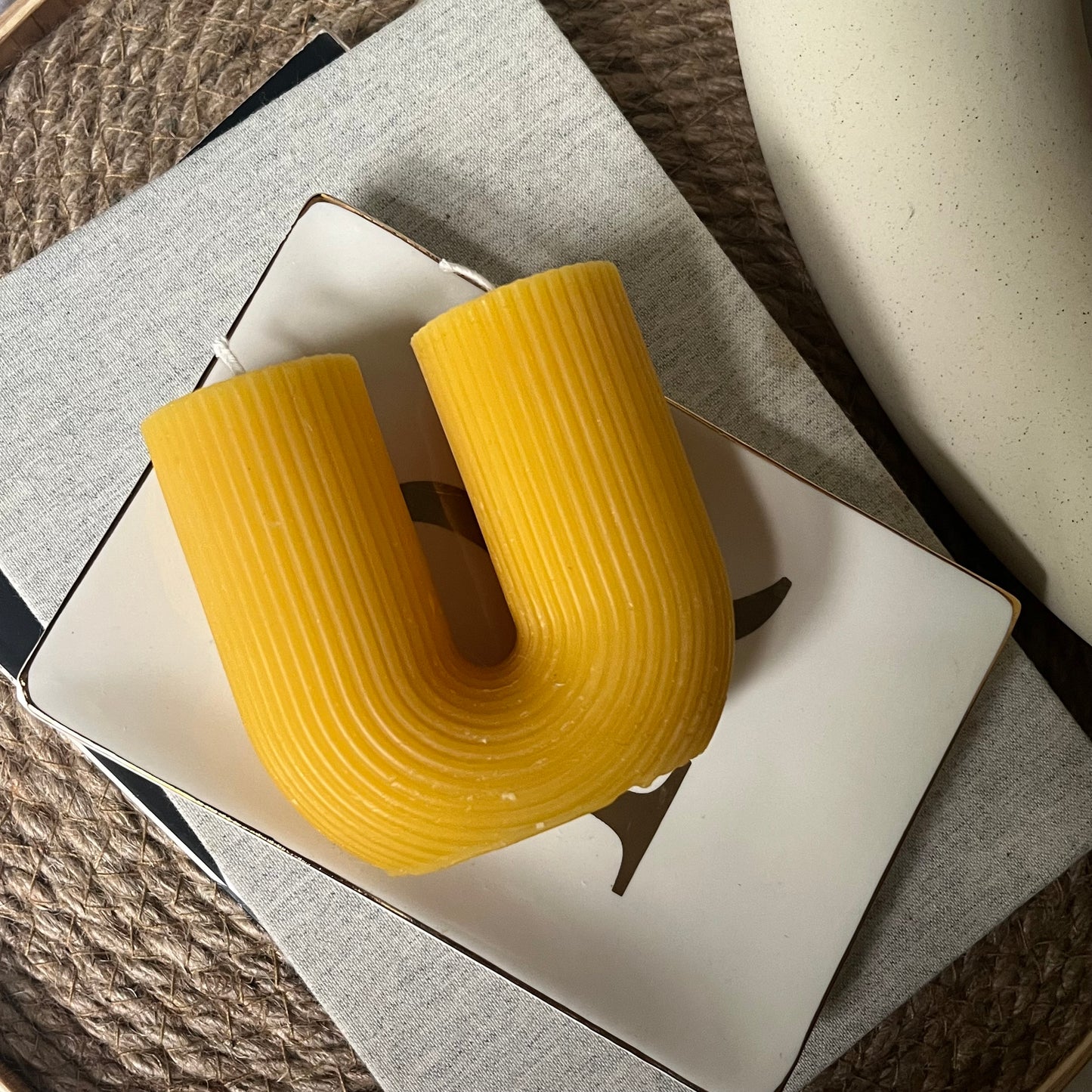 U-shaped candle