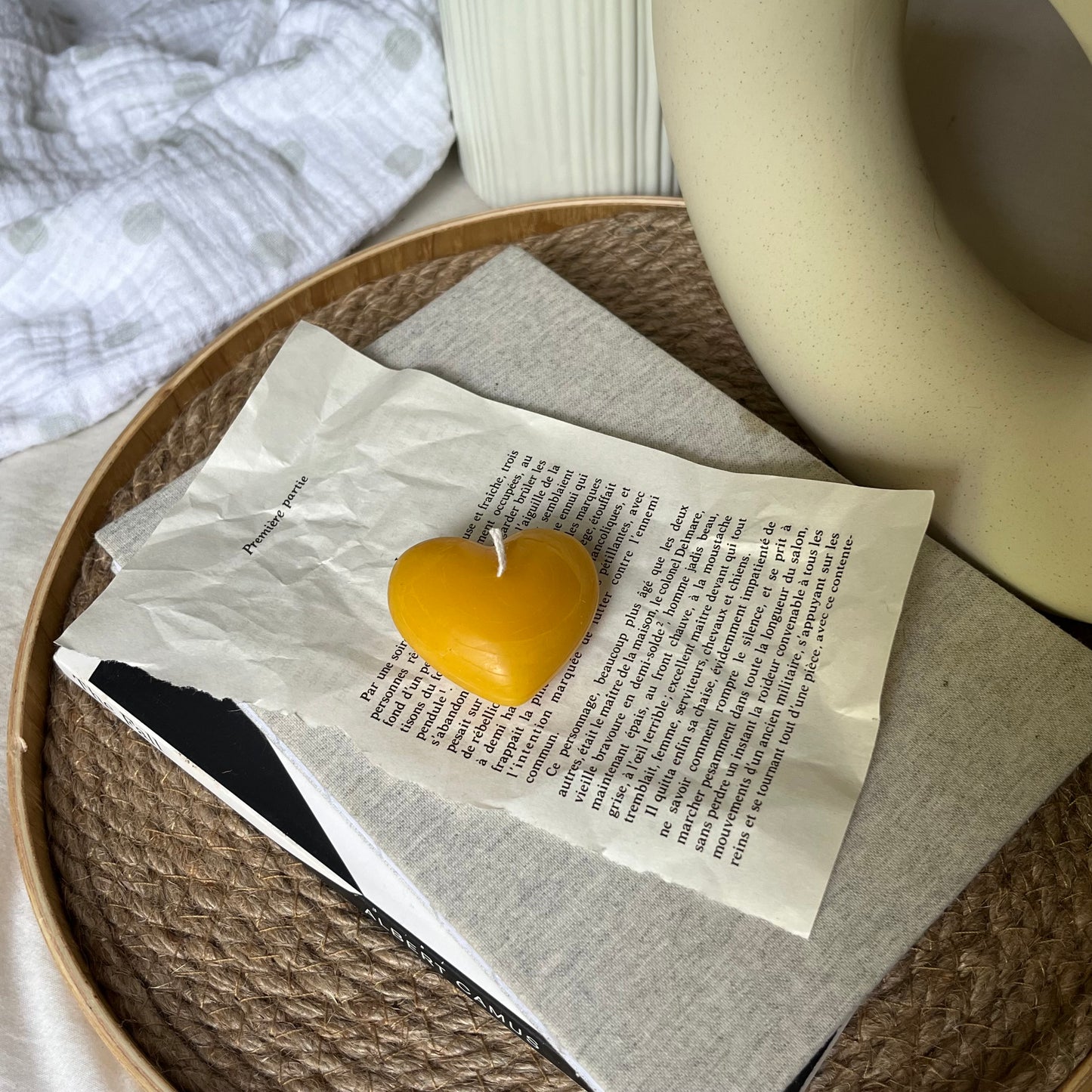 Mini heart candle