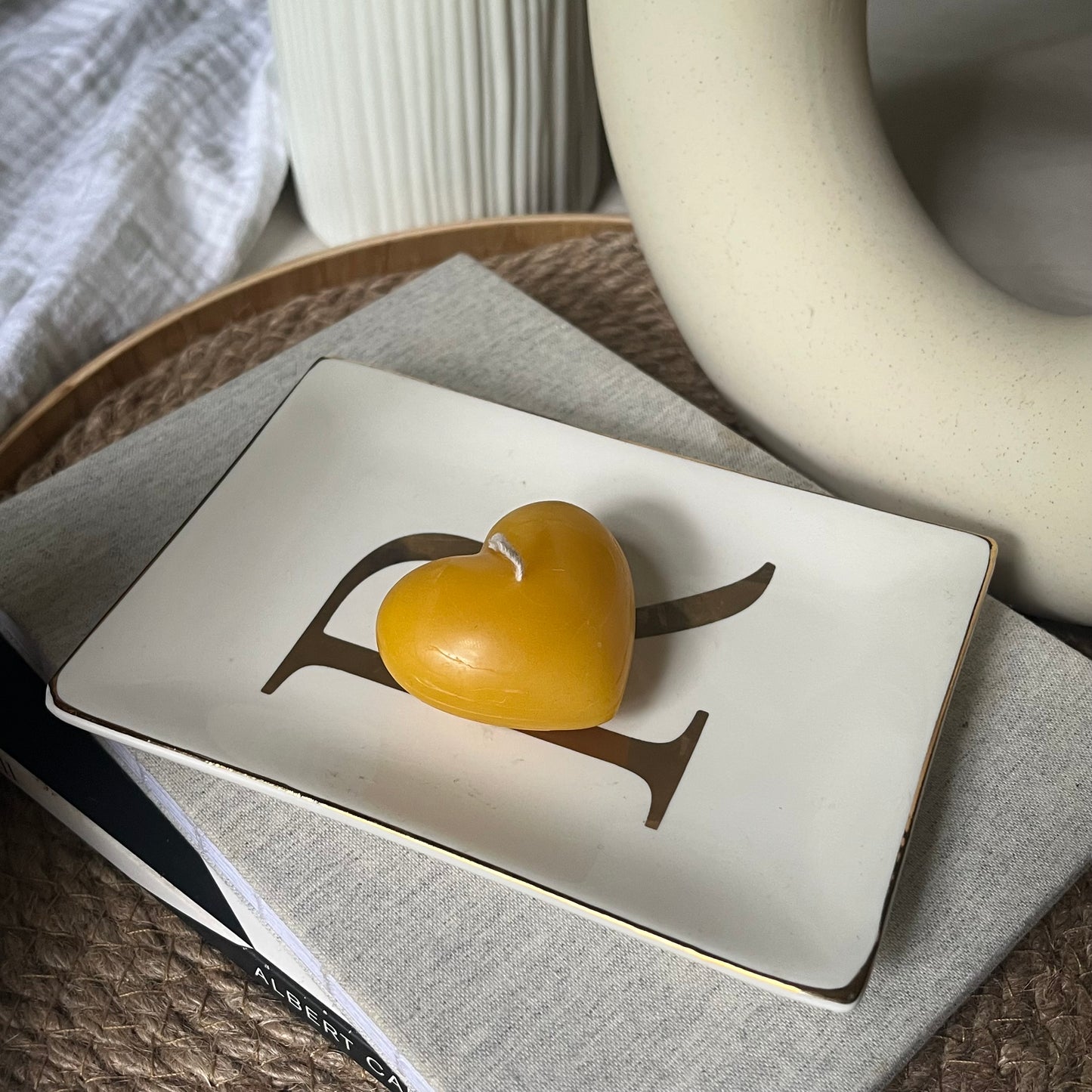Mini heart candle