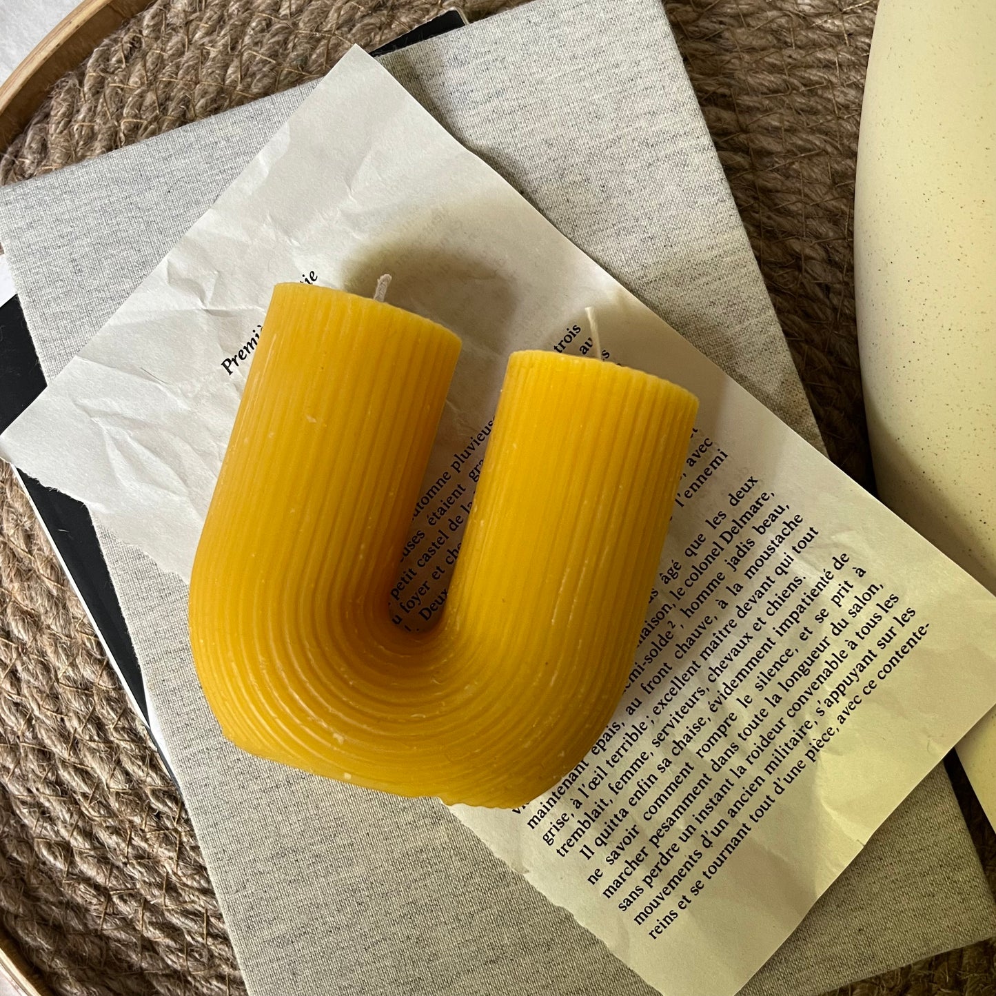 U-shaped candle