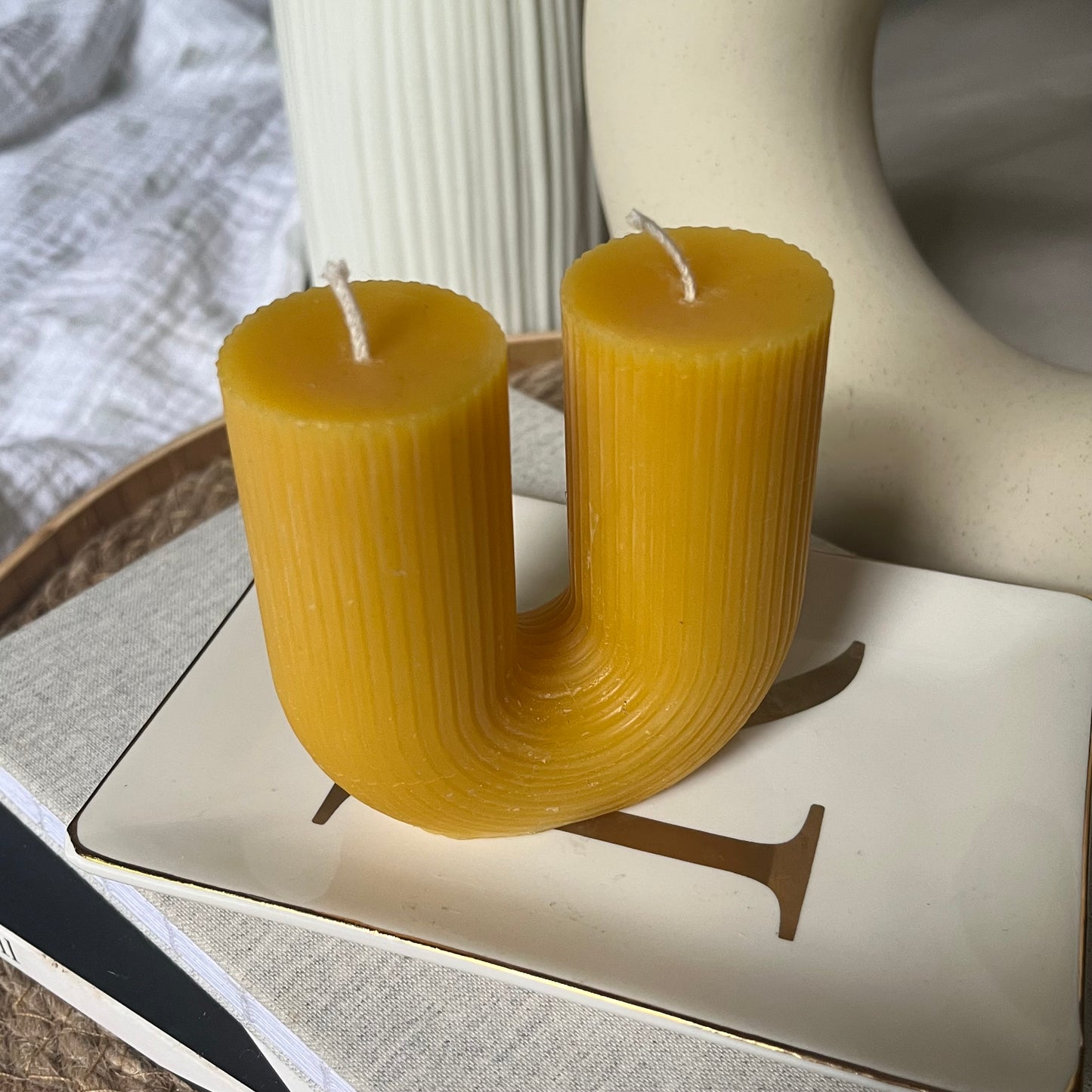 U-shaped candle