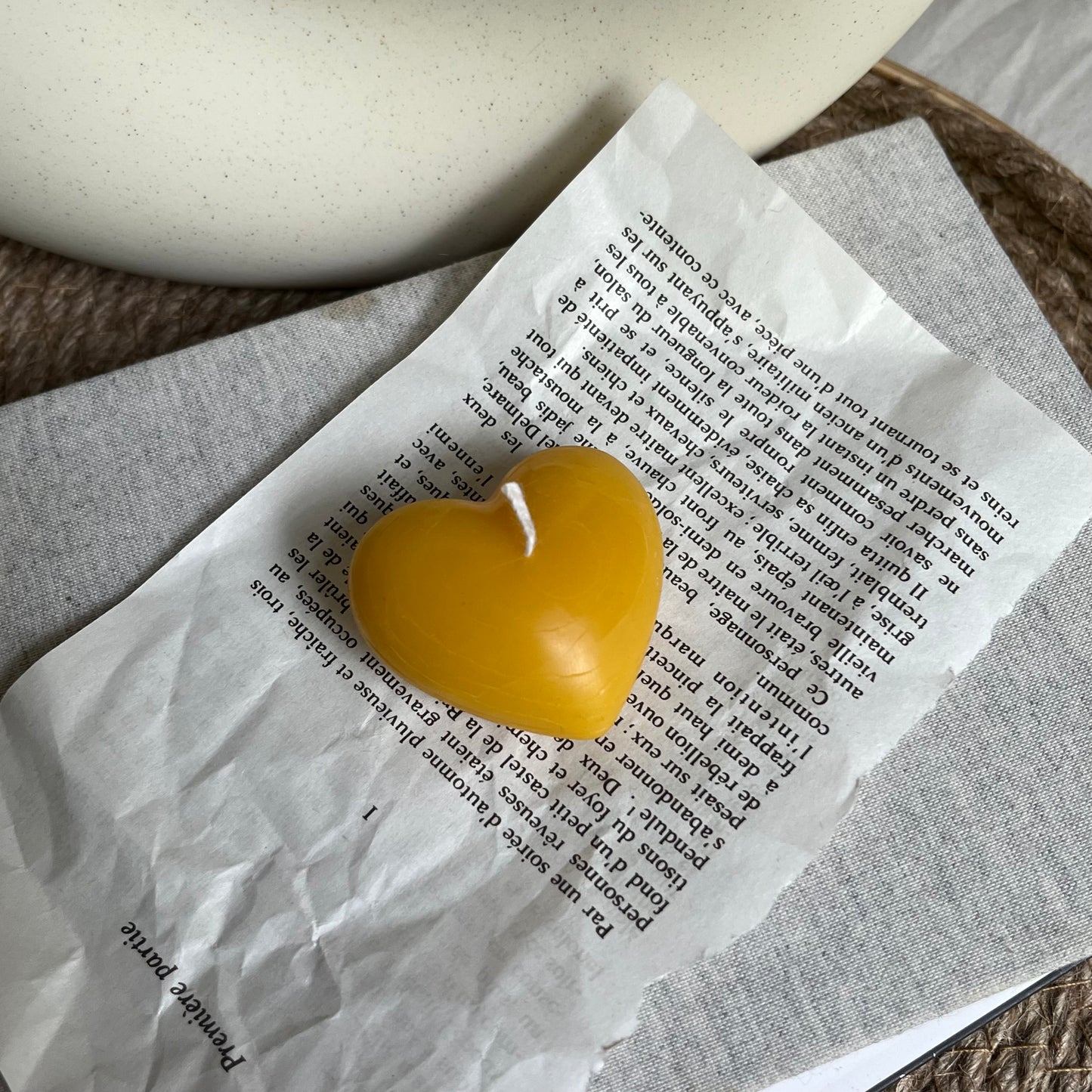 Mini heart candle