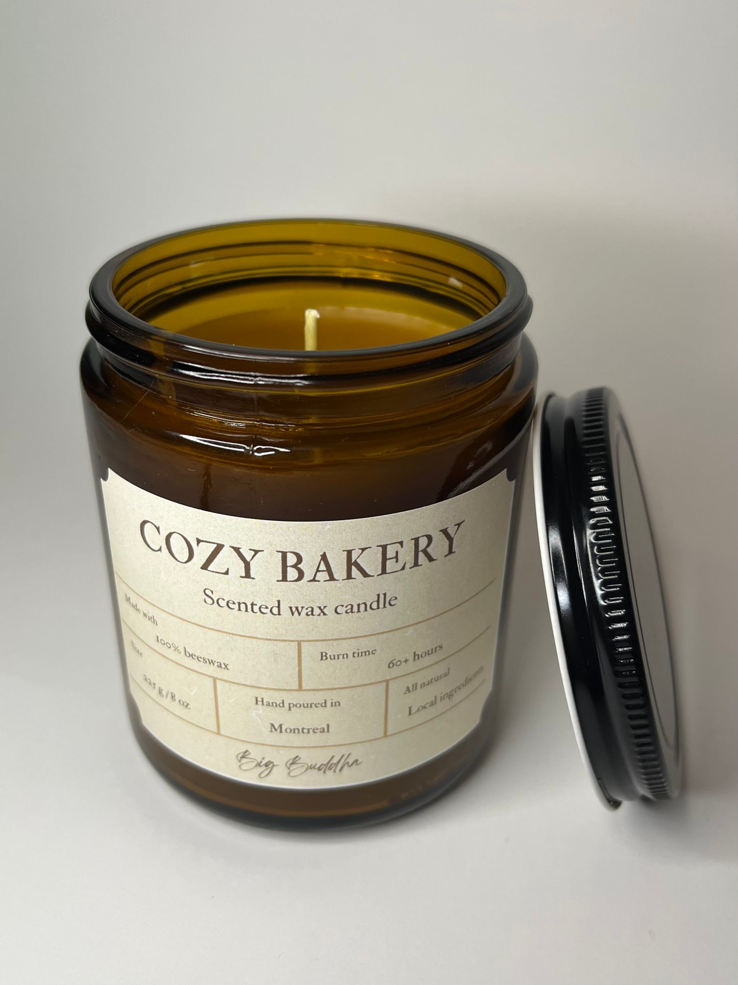 Cozy Bakery 8oz amber jar candle