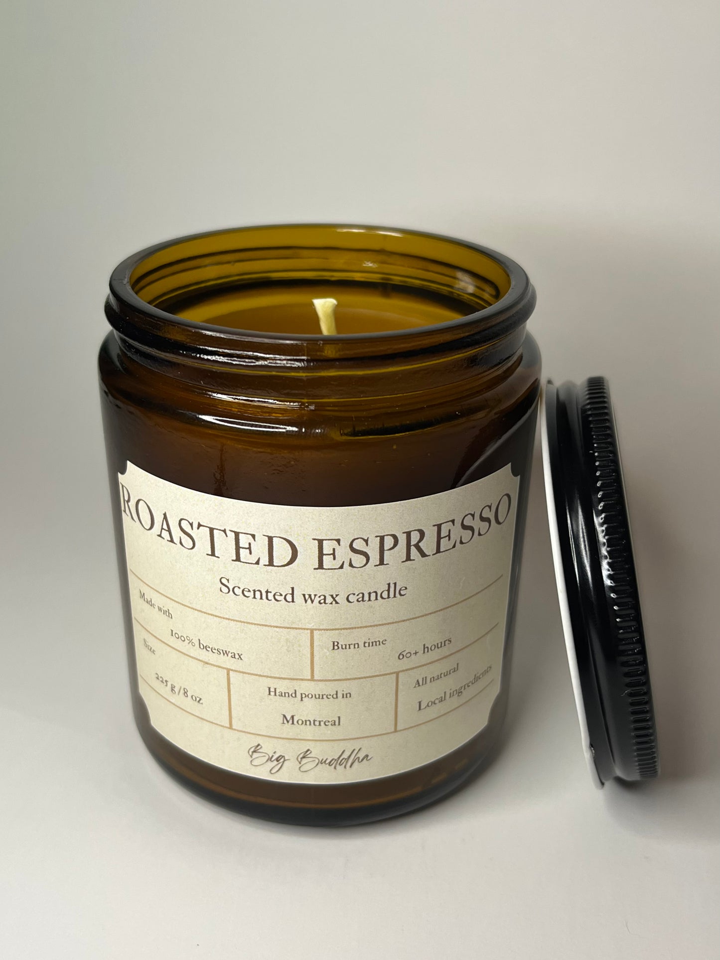 Roasted Espresso 8oz amber jar candle
