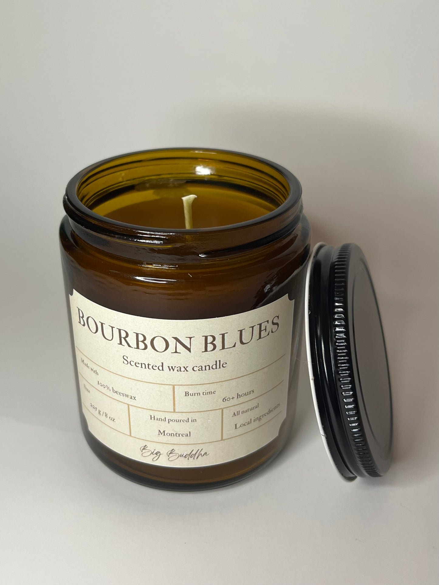 Bourbon Blues 8oz amber jar candle