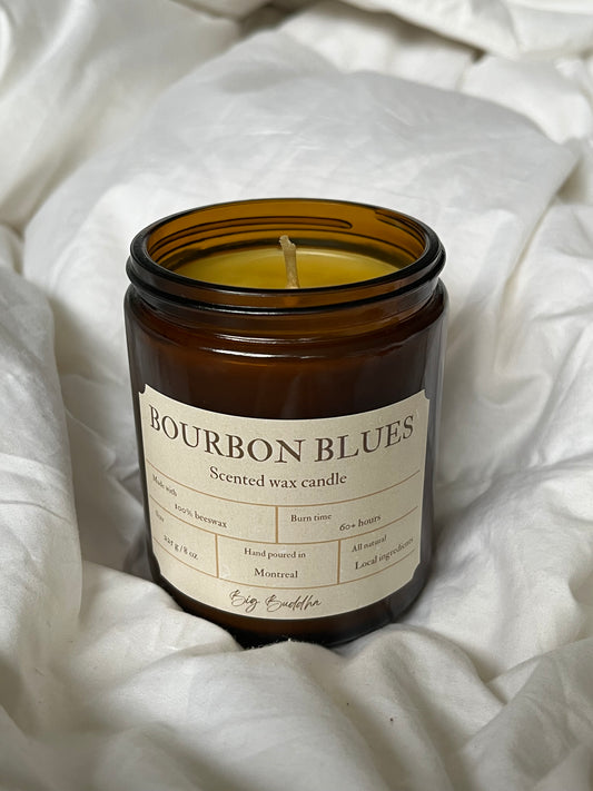 Bourbon Blues 8oz amber jar candle