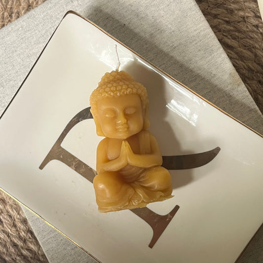 Praying Buddha candle