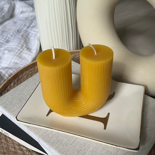 U-shaped candle