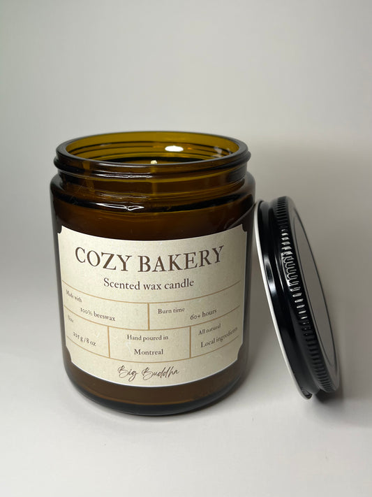 Cozy Bakery 8oz amber jar candle