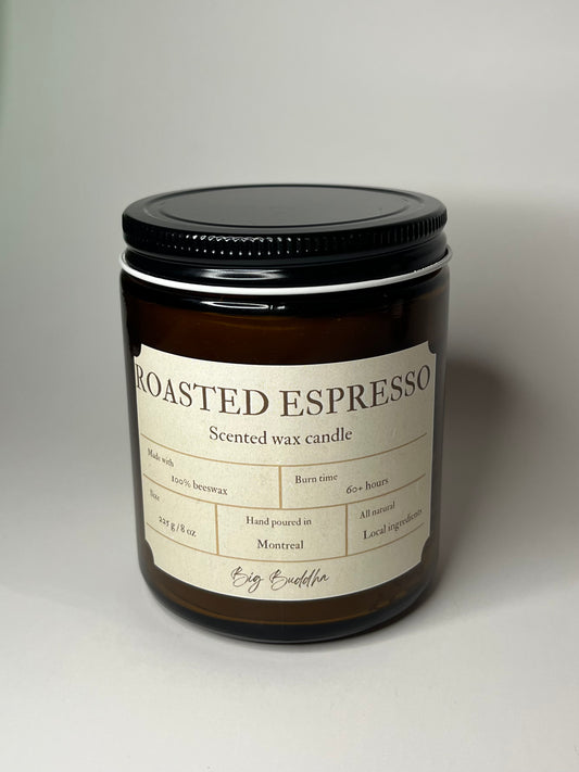 Roasted Espresso 8oz amber jar candle