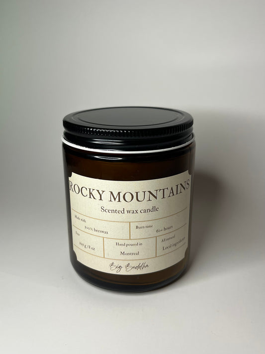 Rocky Mountains 8oz amber jar candle