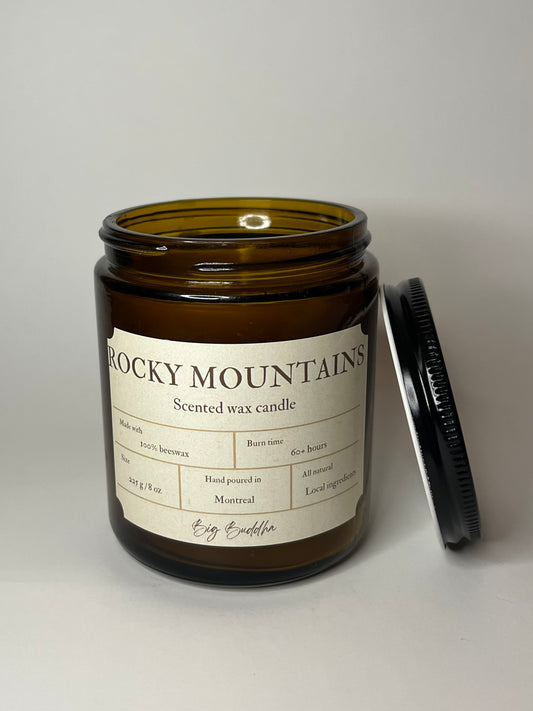 Rocky Mountains 8oz amber jar candle