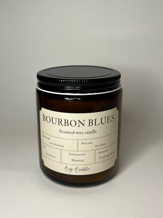 Bourbon Blues 8oz amber jar candle