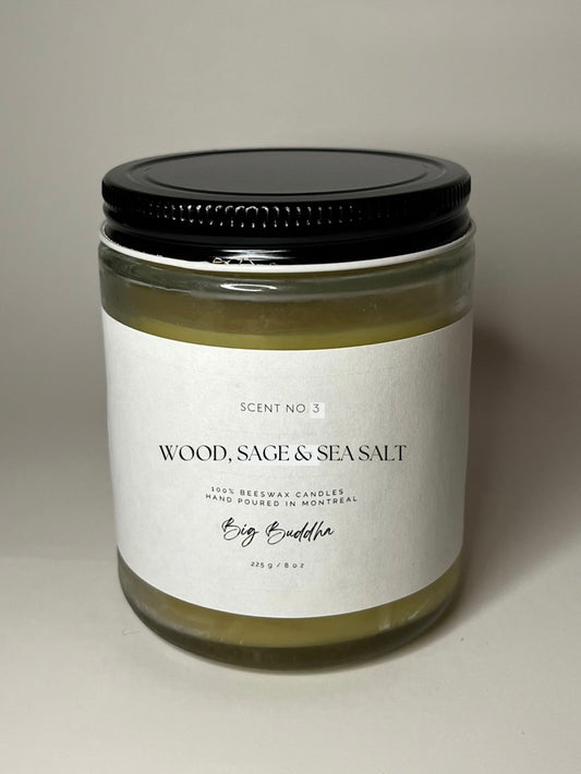 Wood, sage & sea salt candle 8 oz